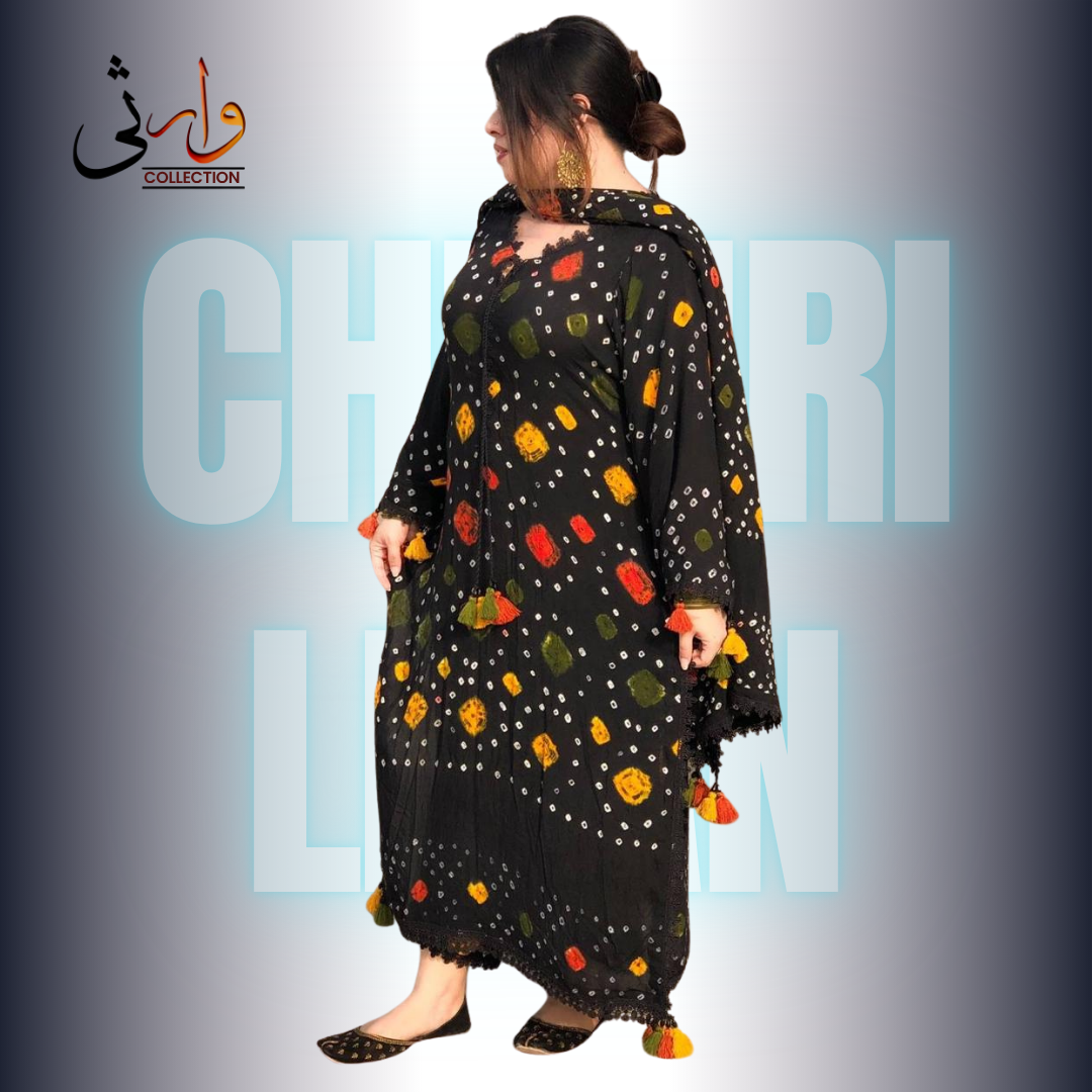 Rajistani Lillan Chunri Black Colour