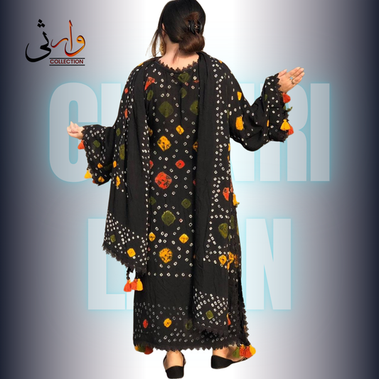 Rajistani Lillan Chunri Black Colour