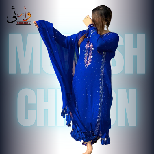 Kurta Gala Mukash Work 3 Piece Suit